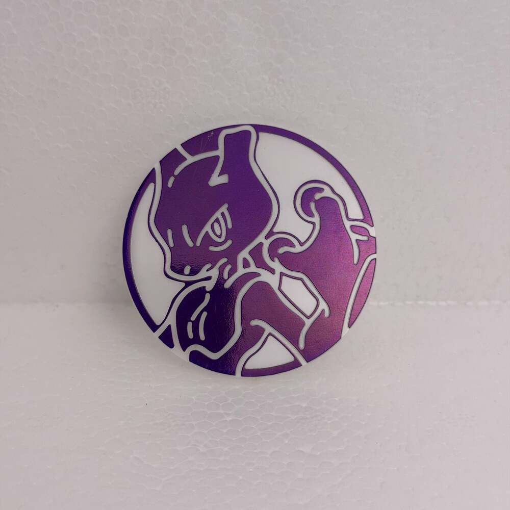 Pokémon Mewtwo Holo Jumbo Coin Purple and White